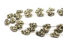 Load image into Gallery viewer, 13pcs Natural Pyrite Skull Beads13x18mm, Wholesale Pyrite Ge