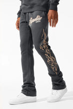Load image into Gallery viewer, Jordan Craig Paradise Tour Fleece Stacked Joggers - Charcoal