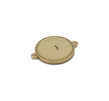 Load image into Gallery viewer, CZ Gold Evil Eye Star Lucky Round Connector Charm, Sku#LK768