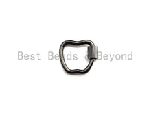 Load image into Gallery viewer, PRESELLING Apple Shape Clasp, CZ Pave Clasp, Gold/Silver/Rose Gold/Black Carabiner Clasp, 17x18mm,sku#K115