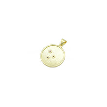 Load image into Gallery viewer, Colorful CZ North Star Coin Gold Charm Pendant,Sku#LX859