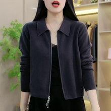 Load image into Gallery viewer, Womens Loose-fitting Short Versatile Zip-up Jacket