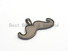 Load image into Gallery viewer, NEW Enamel Mustache Shape Cloud Shape Pendant, CZ Micro Pave Oil Drop Enamel pendant,Enamel pendant,Enamel Jewelry,18x52mm,sku#F621