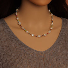 Load image into Gallery viewer, Freshwater Pearl with Colorful Beads Necklace , Sku#L735