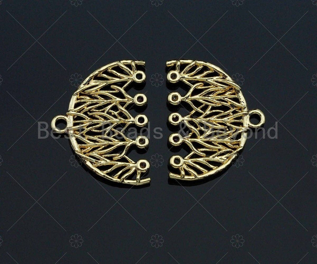 Filigree Gold Mulitcolor Stone Lacy Star/half Circle/Fan Shape Charm, Brushed Gold  Charm Pendants for Earrings necklace making, sku#CP03