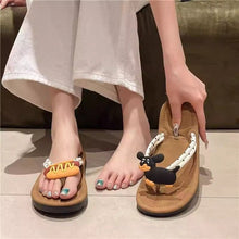 Load image into Gallery viewer, Women's Herringbone Non-Slip Beach Flip-Flops - Soft Sole Summer Slippers