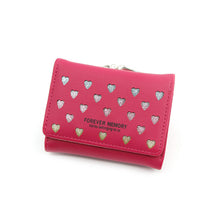 Load image into Gallery viewer, Three-Fold Wallet with Hollowed-Out Heart Design