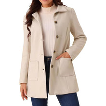 Load image into Gallery viewer, Double-breasted Long-sleeve Lapel Wool-lined Casual Coat