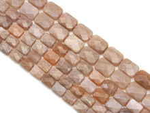 Load image into Gallery viewer, Natural Quality Peach Moonstone Faceted Rectangle Beads, Sku#HY1