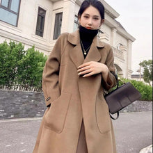 Load image into Gallery viewer, Double-faced Cashmere Coat Women's Mid-length Over The Knee