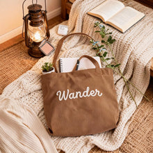 Load image into Gallery viewer, Women's Corduroy Handbag - Minimalist Casual Shoulder Bag with Embroidery