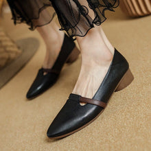 Load image into Gallery viewer, Women's French-Style Suede Low-Heel Pointed Toe Shoes - Elegant Casual Sheepskin Flats