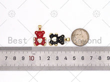 Load image into Gallery viewer, Colorful Enamel Teddy Bear Shape Pendant