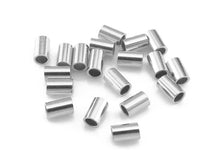 Load image into Gallery viewer, 100pc Crimp Tubes, Gold, Silver Gunmetal Plated Crimp Tube, 2.1x2.4mm Crimp Tube, End cap, sku#CT1