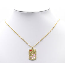 Load image into Gallery viewer, Enamel Sun Rising over the Sea Ocean Waves Tag Charm, Sku#JL146