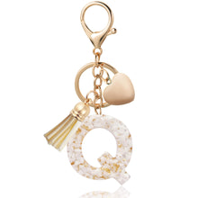 Load image into Gallery viewer, Personalized Heart Shell Letter Pendant Necklace with Tassel - A-Z Initial Charm