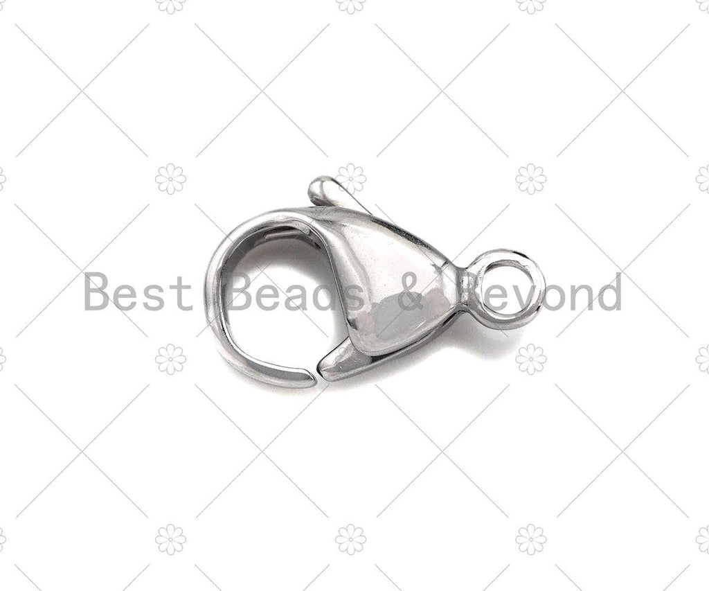 High Quality Stainless Steel Lobster Claw Clasp, Simple Lobster claw clasp, Silver Lobster Claw, 12mm/15mm Wholesale Lobster Claw, sku#C116