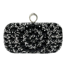Load image into Gallery viewer, Women's Diamond Embellished Crossbody Clutch Bag | Chain Shoulder Bag