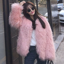 Load image into Gallery viewer, Women's Solid Color Short Faux Shearling Fur Coat