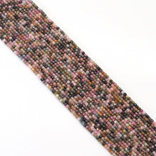 Load image into Gallery viewer, Genuine Multicolor Tourmaline Faceted Cube Beads, 2.5mm, Sku#U1529