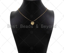 Load image into Gallery viewer, 18K Dainty Gold Smiley Face On Heart Lock Shape Pendant/Charm, Necklace Bracelet Charm Pendant,15x13mm, Sku#LK233