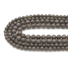 Load image into Gallery viewer, Gray Jade Round Smooth Beads, Sku#U1824
