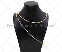Load image into Gallery viewer, Matte Shiny Mixed 18K Gold 4mm Ball Chain by yard