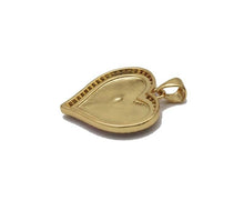Load image into Gallery viewer, Gold Colorful CZ Enamel Blue Heart Charm, Sku#LK719