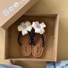 Load image into Gallery viewer, Women's Herringbone Non-Slip Beach Flip-Flops - Soft Sole Summer Slippers