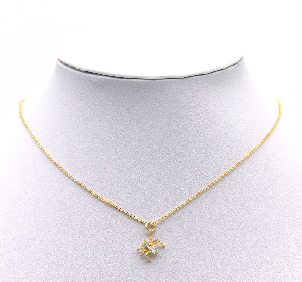 Gold CZ Spider Charm, Sku#B220
