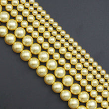 Load image into Gallery viewer, Gold Swarovski Peral Round Smooth Beads, Sku#U2239