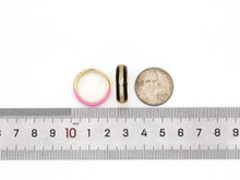 Load image into Gallery viewer, Enamel CZ Middle Line Medium Band Ring, X251