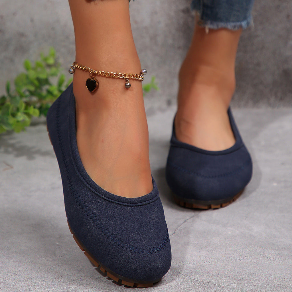 Women's Round Toe Slip-On Loafers | Mesh Flat Shoes for Everyday Wear