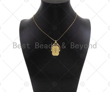 Load image into Gallery viewer, 18K Dainty Gold Medallion Pendant/Charm,2 Sided Rotating Charm, Necklace Bracelet Charm Pendant,22x36mm, Sku#LK250