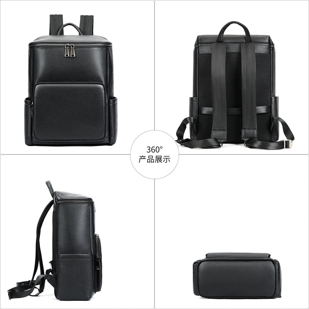 Men's Genuine Leather Laptop Backpack – Business Commuter Bag
