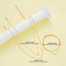 Load image into Gallery viewer, 3pcs Heart Necklace &amp; Bracelet Set for Women