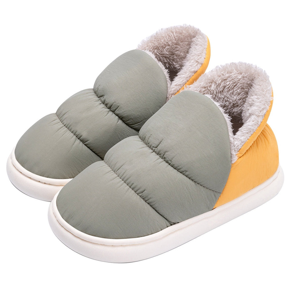 Women's Down-Filled Cotton Outdoor Shoes - Warm Non-Slip Winter Footwear