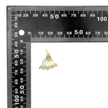 Load image into Gallery viewer, Gold Clear CZ Multi Leaves Drop Earrings, Sku#A225
