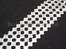 Load image into Gallery viewer, 14mm/18mm Clover Quatrefoil Mother of Pearl Beads, sku#T155