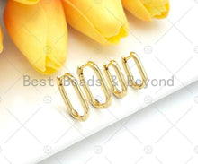 Load image into Gallery viewer, Dainty Gold Rectangle Huggie Earring, Sku#LD57