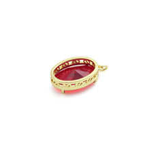 Load image into Gallery viewer, Red Oval Charm Pendant, Sku#LK1122