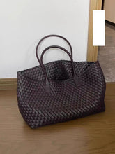 Load image into Gallery viewer, Large Capacity Embossed PU Leather Shoulder Tote Handbag