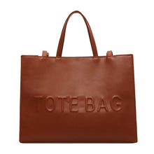 Load image into Gallery viewer, Retro Tote Bag for Women – Trendy PU Leather Commuter Handbag with Dual Straps