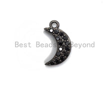 Load image into Gallery viewer, Micro Pave Crescent Moon Charm SKU#B98