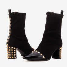 Load image into Gallery viewer, The Amethyst Studded Black Suede Leather Women’s Boot