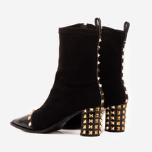 Load image into Gallery viewer, The Amethyst Studded Black Suede Leather Women’s Boot