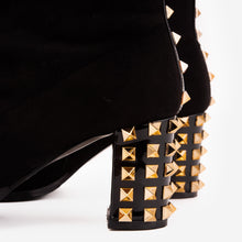 Load image into Gallery viewer, The Amethyst Studded Black Suede Leather Women’s Boot