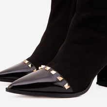 Load image into Gallery viewer, The Amethyst Studded Black Suede Leather Women’s Boot