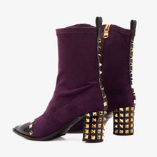 Load image into Gallery viewer, The Amethyst Studded Deep Purple Suede Leather Women’s Boot
