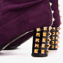 Load image into Gallery viewer, The Amethyst Studded Deep Purple Suede Leather Women’s Boot
